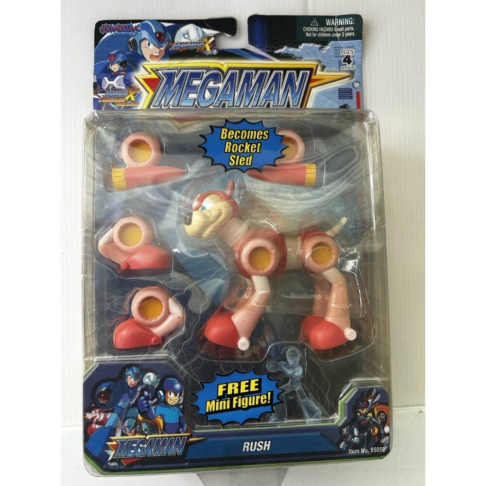 New 2005 Capcom Mega Man X Rush Action Figure 6” Jazwares